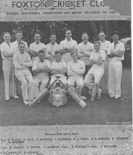 Foxton Cricket Club - Champion Team, 1949-50