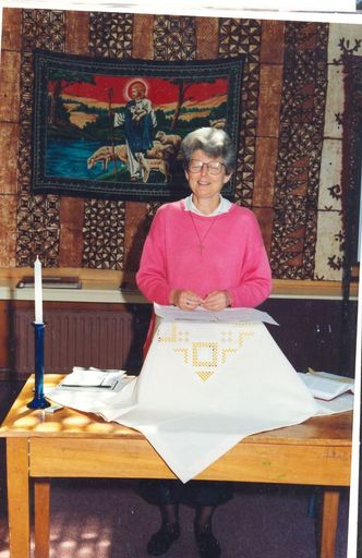 Rev. Robyn Kerr officiating at Sunday's 'Church Service'