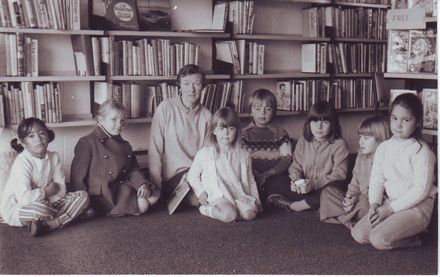 Another view of children at "Storytime" with Mrs Elaine Morse, Shannon Public Library