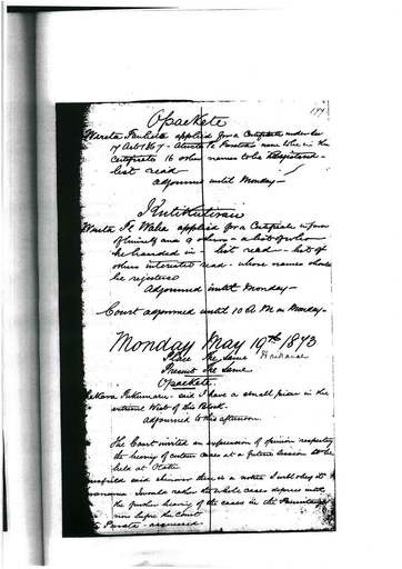 Otaki Maori Land Court Minutebook 2 - 19 May 1873 - Resource cover image