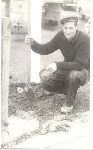 L.B.C. workman & unearthed horse-shoes, Levin, 1971 - Resource cover image