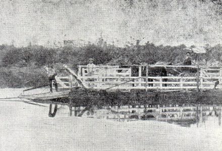 First ferry crossing the Manawatu River at Shannon, 1882 to 1908