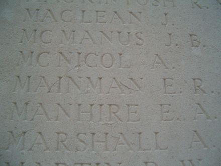 Edwin Rowland MAINMAN memorial