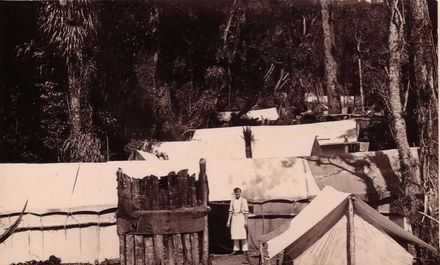 Top Camp cookhouse with Mr Hooper (cook), early 1920's