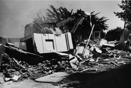 Demolition of Foxton Post Office Almost Completed, 1980's