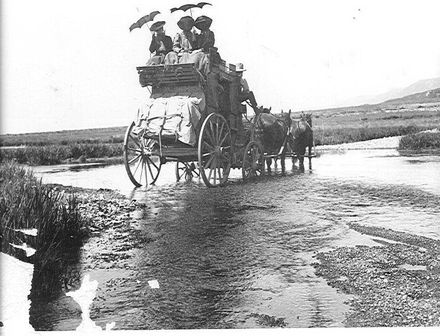 Cobb & Co. Coach on the Beach Road
