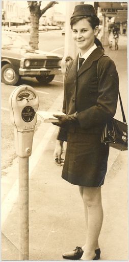 Mrs Hendry, meter maid, Levin, 1971 - Resource cover image
