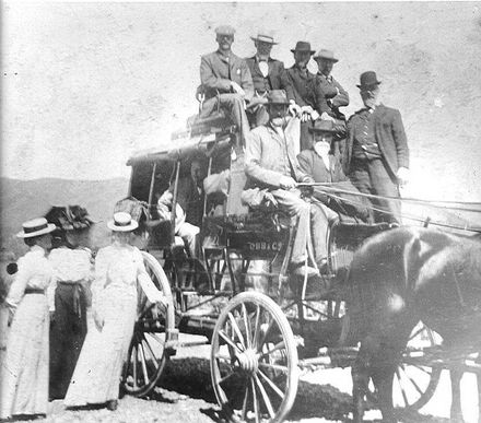 Cobb & Co. Coach on the Beach Road
