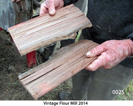 Wooden roof tiles in the making