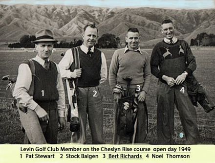 Levin Golf Club Member on the Cheslyn Rise course  open day 1949