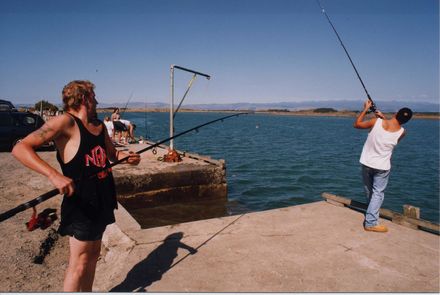 Fishing at Foxton Wharf