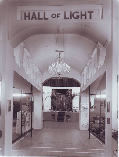View through Hall of Light to stage, Electricity Exhibition 1972 - Resource cover image