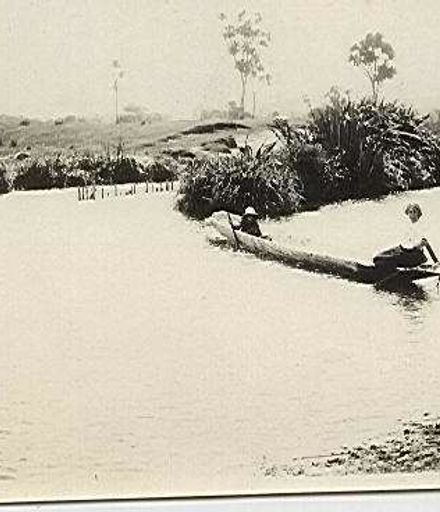 Canoe on Hokio Stream