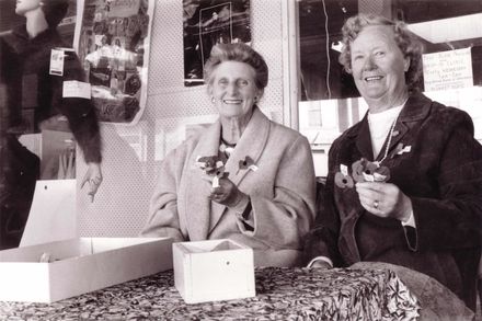 Zona St Just and Dot Burr Selling RSA Poppies, 1980's-90's