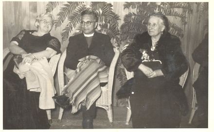 Mrs Lett, Mrs Burnell and unidentified clergyman