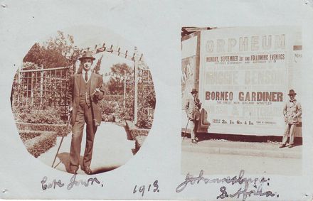 Mr Borneo Gardiner in Cape Town + Johannesburg, South Africa, 1913