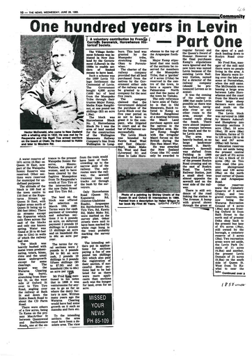 One Hundred Years in Levin - Part One - Resource cover image