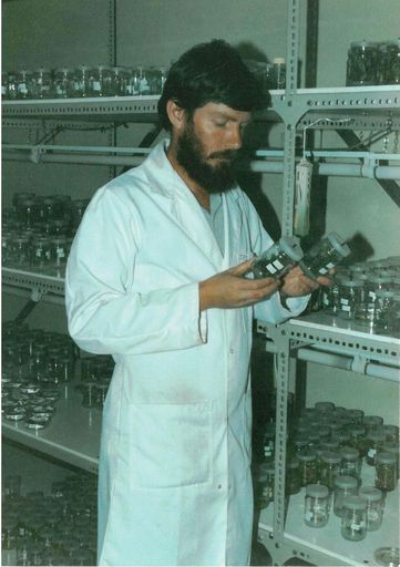 Scientist working at Horticulture Research Levin 1984 3