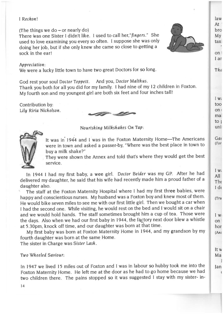 Foxton Maternity Home 1942-1982 Page 14 - Resource cover image