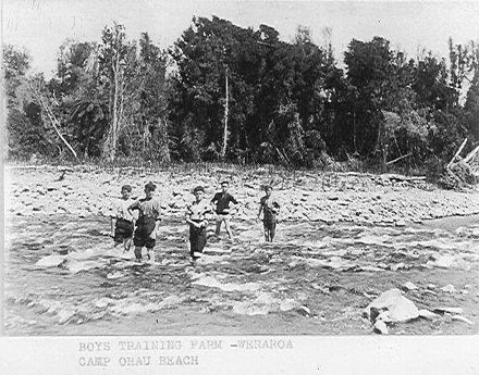 Boys Training Farm Camp at Ohau River