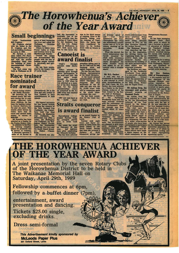 Karena Doig - nominated for Horowhenua's Achiever of the Year award - from The News