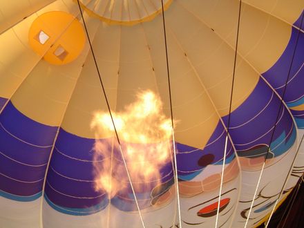 Inside the Humpty Dumpty balloon
