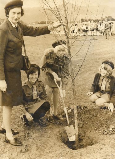 Guides plant tree at Taitoko School's first Arbor Day - Resource cover image