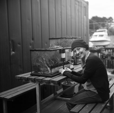 Peta Feeds the Geckos