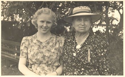 Mrs Lett and Alma Clark