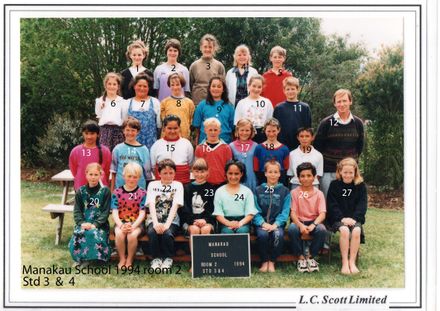 Manakau School 1994 room 2 std 3 & $ - Resource cover image