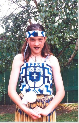 Jodi Harvey, Foxton School Kapahaka member, 1995