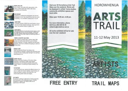 Horowhenua Arts Trail 2013 Brochure front cover