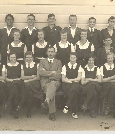 Levin District High School - class photo, c.1930