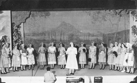 Audrea Beddie & Ladies Chorus - of the show  "Princess Peanut", 1958
