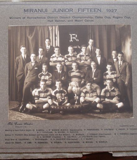 Miranui Junior Fifteen (rugby team), 1927