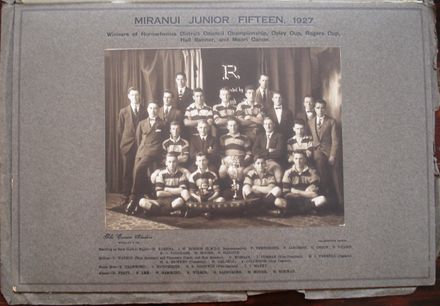 Miranui Junior Fifteen (rugby team), 1927