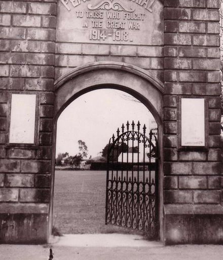 Memorial Gates at Weraroa Domain