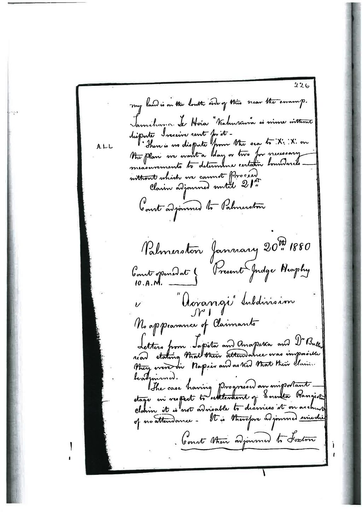 Otaki Maori Land Court Minutebook - 20 January 1880. - Resource cover image
