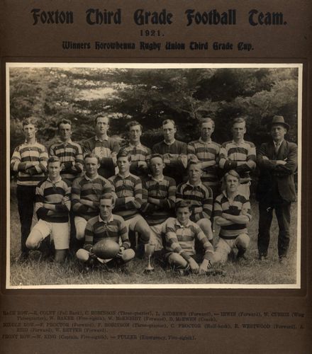 Foxton Third Grade Rugby Team 1921