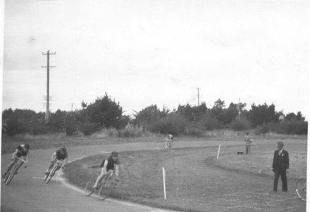 Cycle Race at Victoria Park, Foxton, c.1950