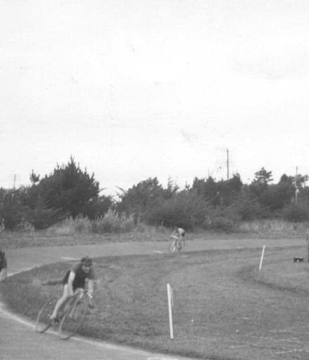 Cycle Race at Victoria Park, Foxton, c.1950