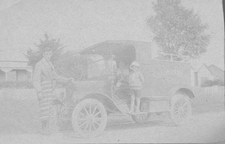 Shannon Meat Co. delivery van, 1920's (?)