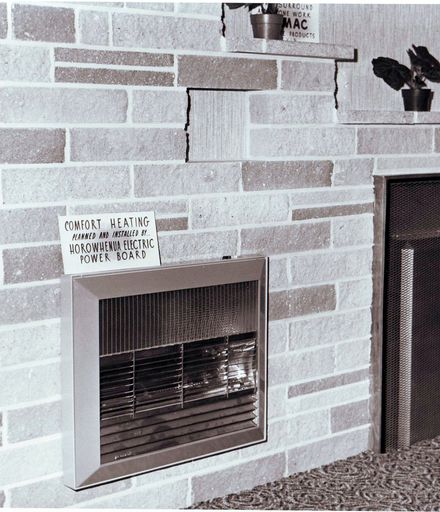 2 wall-mounted heating units, Electricity Exhibition 1972