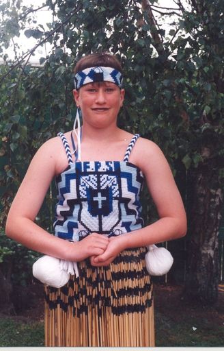 Gemma Farley, Foxton School Kapahaka member, 1995