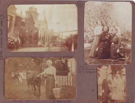 Album page (?)  photographs of people (some named) - Resource cover image