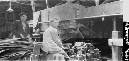 Men at flax machine - Resource cover image