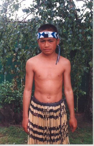 Chris Mane, Foxton School Kapahaka member, 1995