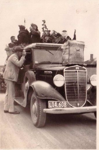 Woolpack and Textiles Float in Parade, 1930's?