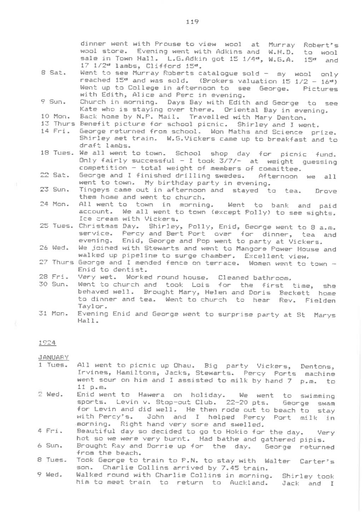 Bert Denton's Diary 1924