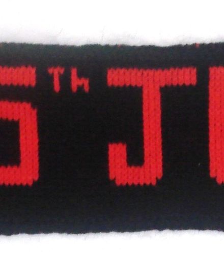Levin 75th Jubilee Banner - Woollen knitted band